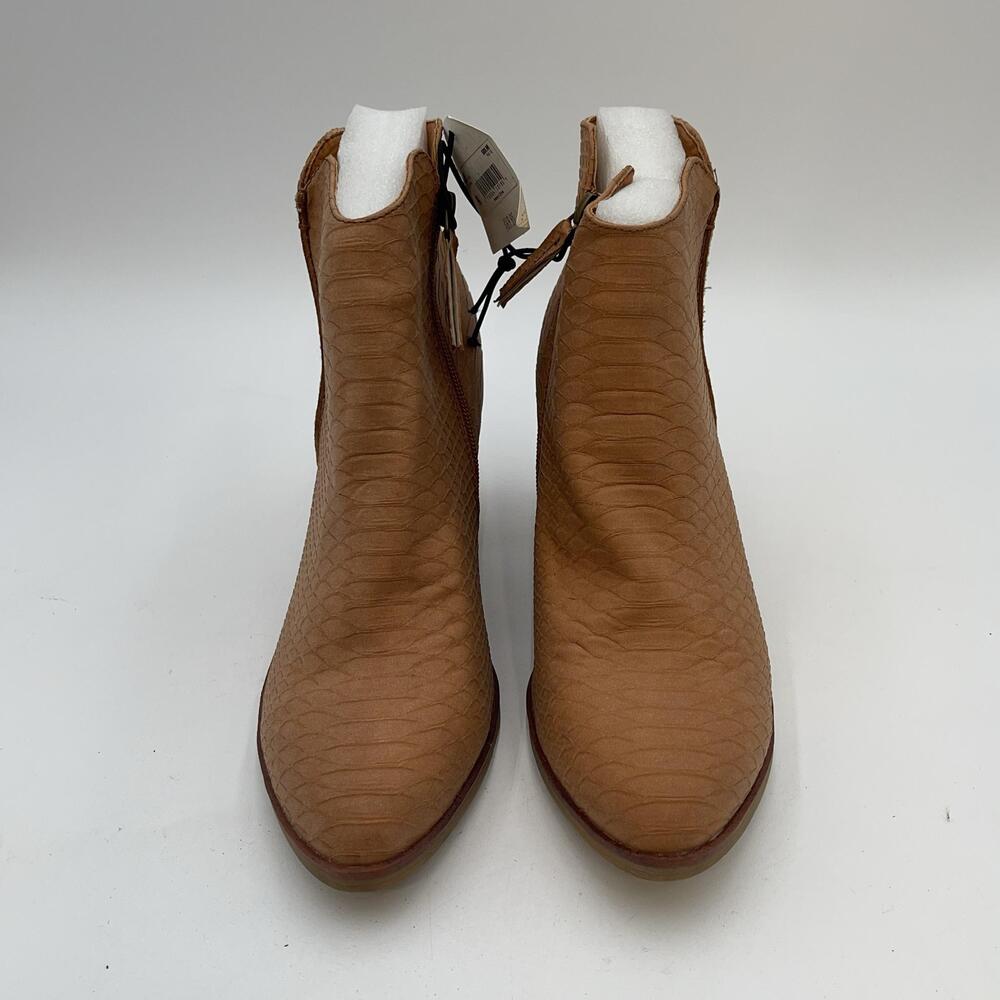 Altard State Boots Womens Size 10 41 Cognac Synthetic Ankle Zip Booties Cute